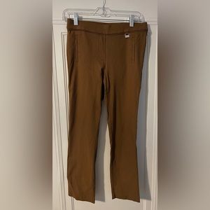 Textured Stretchy Cropped Pant